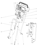 Handle Assembly Diagram and Parts List for 17005 6000001-6999999 - 1976 Toro Lawn Mower