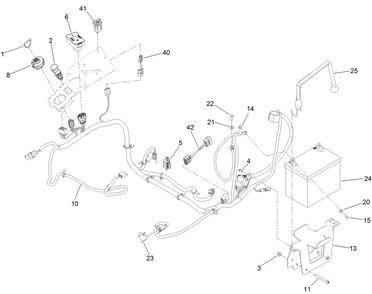 Electrical Assembly Diagram and Parts List for 77299 411436112 - 999999999 Toro Lawn Tractor