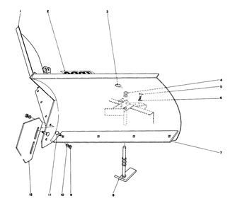 V-Plow Model No. 30750 (Optional) Diagram and Parts List for 30550 80000001 - 89999999 Toro Lawn Tractor