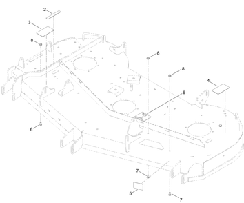60 Inch Deck And Decal Assembly No. 127-3356 Diagram and Parts List for 74883 315000001 - 315999999 Toro Lawn Tractor