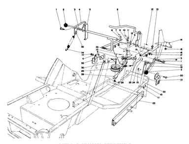 Shift & Clutch Assembly Diagram and Parts List for 57365 6000001 - 6999999 Toro Lawn Tractor