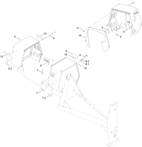 Cowl Assembly Diagram and Parts List for 68011 404320000 - 999999999 Toro Cement Mixer