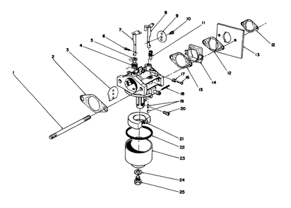 Carburetor Assembly (Model No. 47pj8) Diagram and Parts List for 22035C 9000001 - 9999999 Toro Lawn Mower
