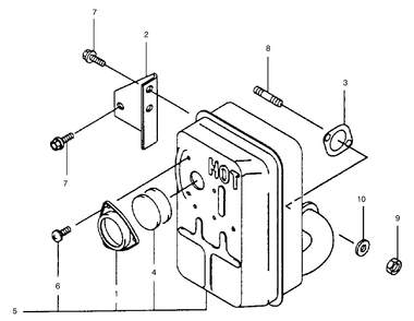 Muffler Diagram and Parts List for 30193 990251 - 999999 Toro Lawn Mower