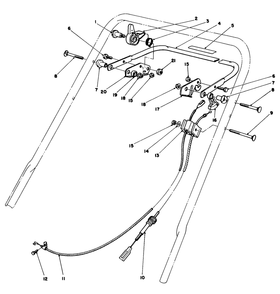 Traction Control Assembly Diagram and Parts List for 20675 4000001 - 4999999 Toro Lawn Mower