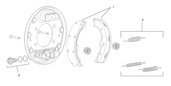 Left Hand Brake Assembly No. 99-7137 Diagram and Parts List for 12003 220000001 - 220999999 Toro Lawn Tractor