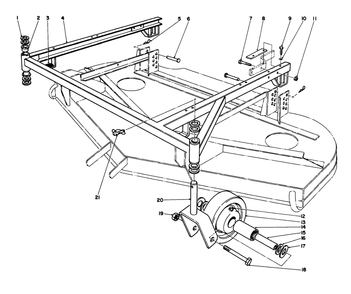Cutting Unit 6 Diagram and Parts List for 30754 (800001-899999)(1988) Toro Lawn Tractor