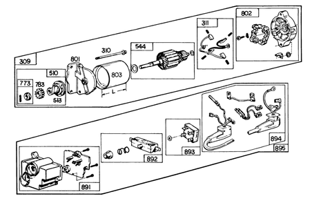 Starter Motor Kit Model No. 37-4630 (Optional) Diagram and Parts List for 38150 4000001 - 4999999 Toro Snow Blower