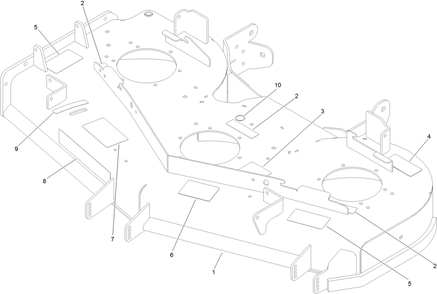 Deck Decal Assembly Diagram and Parts List for 75969TE 404320000-999999999 Toro Lawn Mower