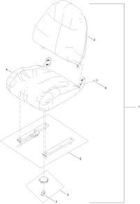Seat Assembly No. 147-8761 Diagram and Parts List for 75851 400000000 - 416399999 Toro Lawn Tractor