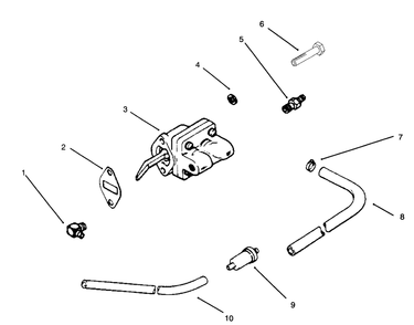 Part Location Diagram of 5255901 Toro Pump-Fuel (Incl. Ref. #1-5)