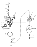 Carburetor Assembly Diagram and Parts List for 18010 1000001-1999999 - 1981 Toro Lawn Mower