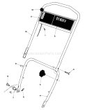 Handle Assembly Diagram and Parts List for 18015 9000001-9999999 - 1979 Toro Lawn Mower