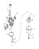 Carburetor Assembly Diagram and Parts List for 18017 0000001-0999999 - 1980 Toro Lawn Mower
