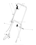 Handle Assembly Diagram and Parts List for 18017 0000001-0999999 - 1980 Toro Lawn Mower