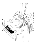 Housing Assembly Diagram and Parts List for 18017 0000001-0999999 - 1980 Toro Lawn Mower