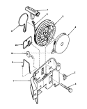 Rewind Starter No. 590531 Diagram and Parts List for 18017 0000001-0999999 - 1980 Toro Lawn Mower