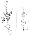 Carburetor Diagram and Parts List for 18060 0000001-0999999 - 1980 Toro Lawn Mower