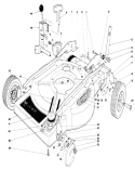 Housing Assembly Diagram and Parts List for 18060 0000001-0999999 - 1980 Toro Lawn Mower