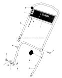 Handle Assembly Diagram and Parts List for 18090 9000001-9999999 - 1979 Toro Lawn Mower