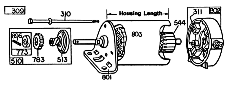 Engine Briggs & Stratton Model No. 252707-0633-01 Diagram and Parts List for 56155 3000001 - 3999999 Toro Lawn Tractor