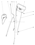 Handle Assembly Diagram and Parts List for 18214 9000001-9999999 - 1969 Toro Lawn Mower