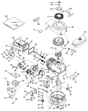 Engine Diagram and Parts List for 18216 0000001-0999999 - 1970 Toro Lawn Mower