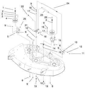 Idler & Brake Assembly Diagram and Parts List for 79106 59000001 - 59999999 Toro Lawn Mower