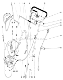 Handle Assembly Diagram and Parts List for 18301 0000001-0999999 - 1970 Toro Lawn Mower