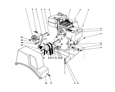 Engine Assembly Diagram and Parts List for 38035 7000001 - 7999999 Toro Snow Blower