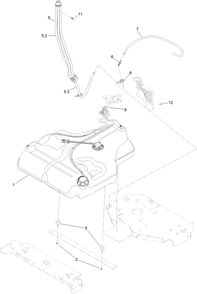 Fuel System Assembly Diagram and Parts List for 72911 413000000 - 999999999 Toro Lawn Tractor