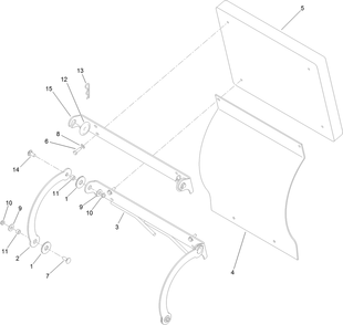 Cushion Assembly Diagram and Parts List for 74583 (314000001-314999999)(2014) Toro Lawn Mower