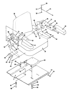 Seat Diagram and Parts List for Z1-24OE05 2000001 - 2999999 Toro Lawn Tractor