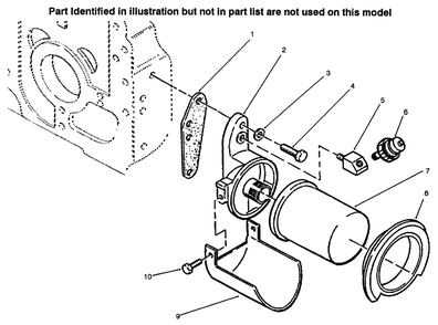 Oil Filter Diagram and Parts List for 73521 6900001 - 6999999 Toro Lawn Tractor