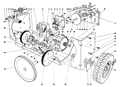 Traction Assembly Diagram and Parts List for 38050 9000001 - 9999999 Toro Snow Blower