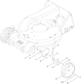 Front Wheel And Height-Of-Cut Assembly Diagram and Parts List for 21563 411000000 - 412146708 Toro Lawn Mower
