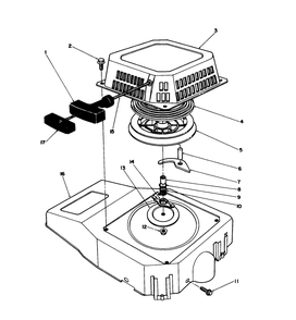 Recoil Assembly Diagram and Parts List for 20628C 8000001 - 8999999 Toro Lawn Mower