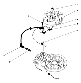 Flywheel & Magneto Assembly Diagram and Parts List for 20680 6000001 - 6999999 Toro Lawn Mower
