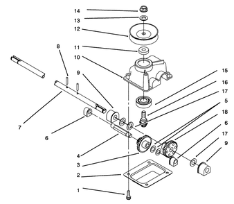 Gearcase Assembly No. 71-9600 Diagram and Parts List for 20922B 49000001 - 49999999 Toro Lawn Mower
