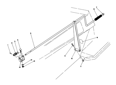 Chute Control Assembly 36" Snowthrower Attachment Model No. 59160 (Optional) Diagram and Parts List for 57365 6000001 - 6999999 Toro Lawn Tractor