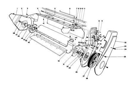 Lower Main Frame Assembly Diagram and Parts List for 38232 1000001 - 1999999 Toro Snow Blower