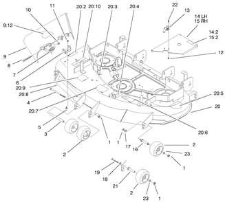 Part Location Diagram of 99-3876 Toro DISCONTINUED
