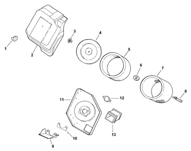 Air Intake/Filtration Diagram and Parts List for 73428 8900001 - 8900499 Toro Lawn Tractor