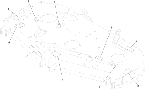 Deck Decal Assembly Diagram and Parts List for 74072 403226744-404399999 Toro Lawn Mower