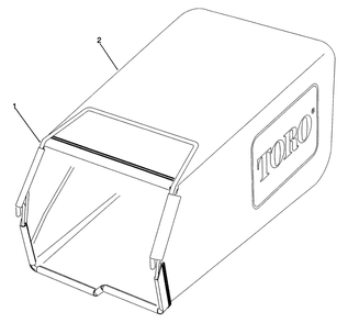 Grass Bag Assembly Diagram and Parts List for 26621B 2000001 - 2999999 Toro Lawn Mower