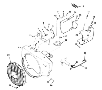 Blower Housing Assembly Diagram and Parts List for 74140 690001 - 699999 Toro Lawn Tractor