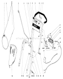Handle Assembly Diagram and Parts List for 19373 3000001-3999999 - 1973 Toro Lawn Mower