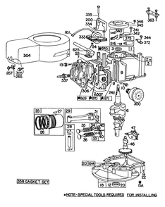 Briggs & Stratton Engine Model No. 92908-2055-01 Diagram and Parts List for 16890 2000001 - 2999999 Toro Lawn Mower