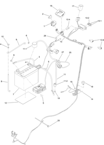 Electrical Harness Assembly Diagram and Parts List for 68138G 412896904 - 415399999 Toro Cement Mixer