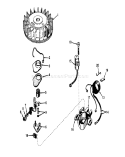 Magneto Diagram and Parts List for 19400 5000001-5999999 - 1975 Toro Lawn Mower